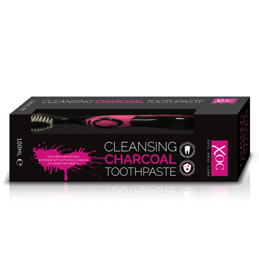 XOC Cleansing Charcoal Tandpasta 100ml + GratisTandenborstel